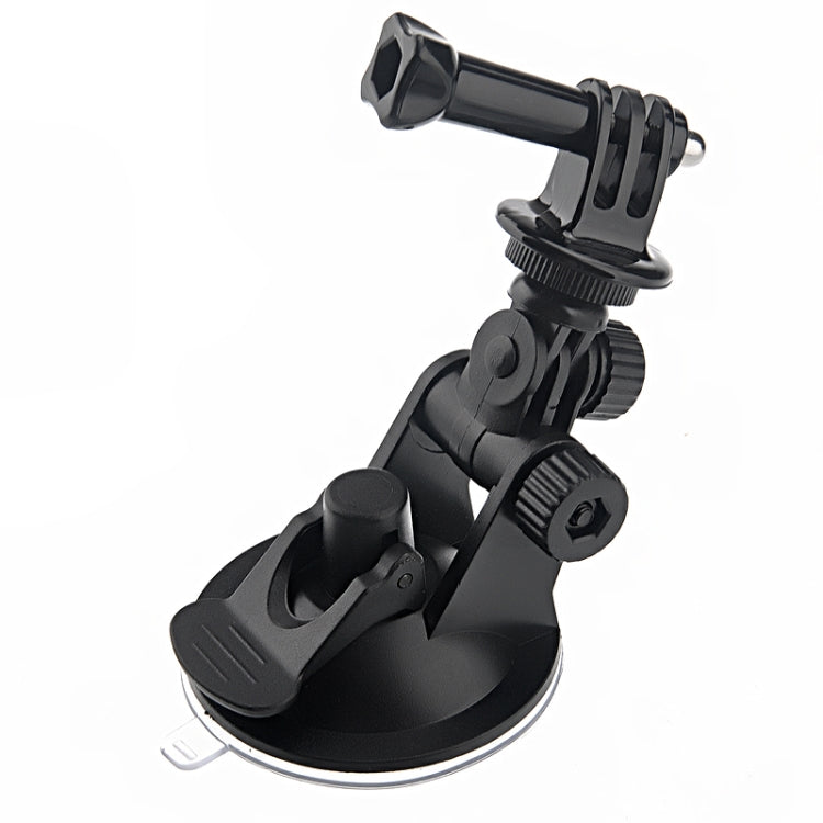 ST-51 Mini Car Suction Cup Tripod Adapter + 7CM Diameter Base Mount for GoPro Hero11 Black / HERO10 Black /9 Black /8 Black /7 /6 /5 /5 Session /4 Session /4 /3+ /3 /2 /1, DJI Osmo Action and Other Action Cameras(Black)