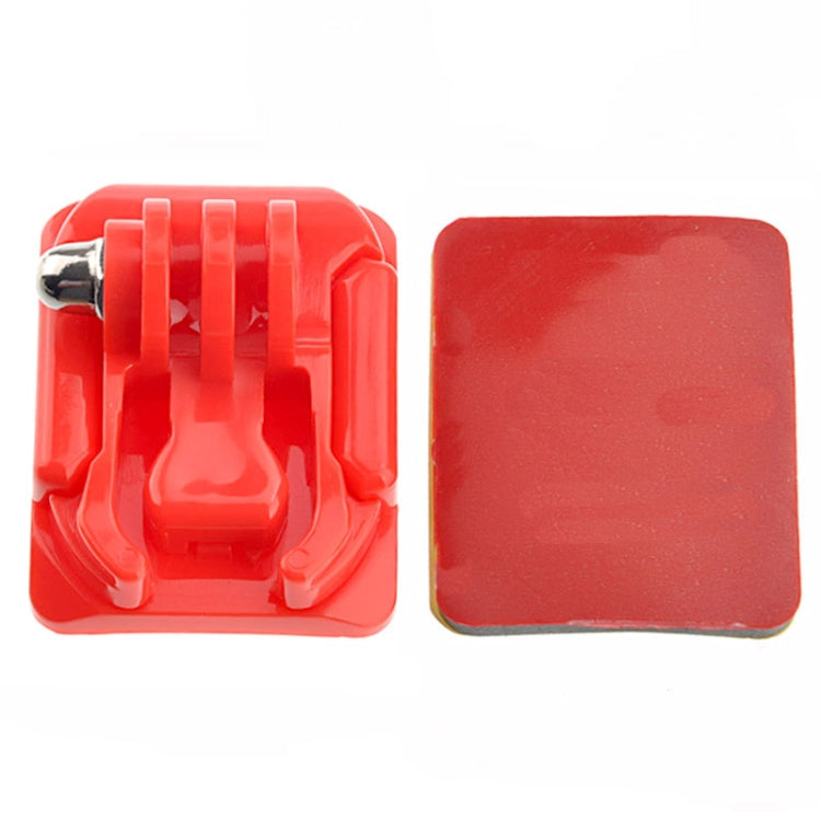 Curved Surface Mount + Mount Stickers for GoPro Hero11 Black / HERO10 Black /9 Black /8 Black /7 /6 /5 /5 Session /4 Session /4 /3+ /3 /2 /1, DJI Osmo Action and Other Action Cameras(Red)
