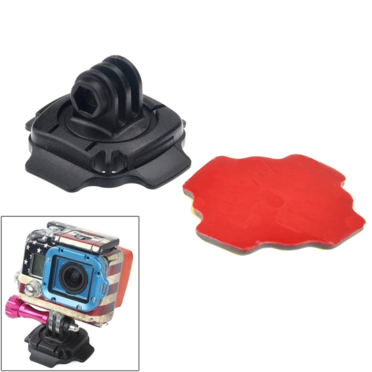 360 Degree Adjust Helmet Mount Adapter with Sticker for GoPro Hero11 Black / HERO10 Black /9 Black /8 Black /7 /6 /5 /5 Session /4 Session /4 /3+ /3 /2 /1, DJI Osmo Action and Other Action Cameras (ST-115)