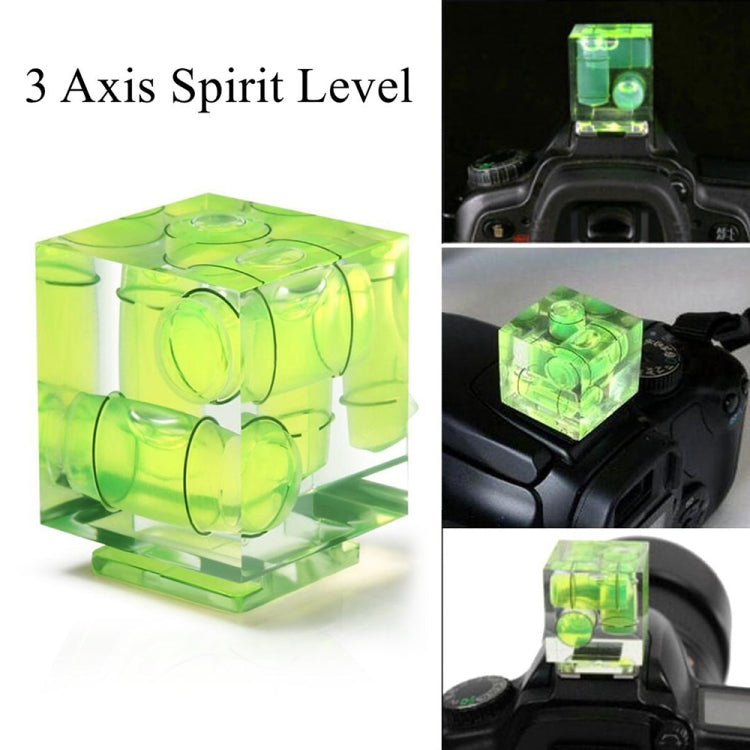 Triple Axis Bubble Spirit Level on Camera Hot Shoe 3D(Green)
