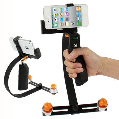 Professional Steady Video Stabilizer for Camera and Mobile Phone (3.5 - 5.5 inch)(Black)