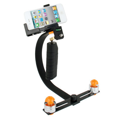 Professional Steady Video Stabilizer for Camera and Mobile Phone (3.5 - 5.5 inch)(Black)