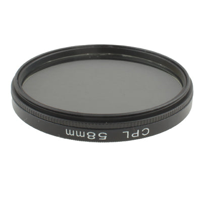 58mm Camera CPL Filter Lens(Black)