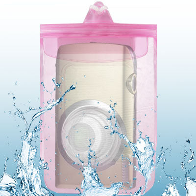 Waterproof Bag for Digital Camera, Size: 150mm x 120 mm, Lens Dia. / Length: 50 mm / 30 mm(Pink)