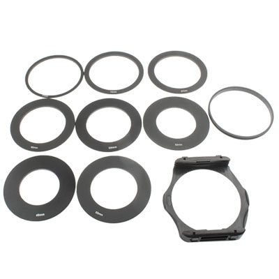 Square Filter Stepping Ring Include a Filter Holder for Square Filter Lens and 8 Square Filter Stepping Rings (77mm, 72mm, 67mm, 62mm, 58mm, 55mm, 52mm, 49mm)