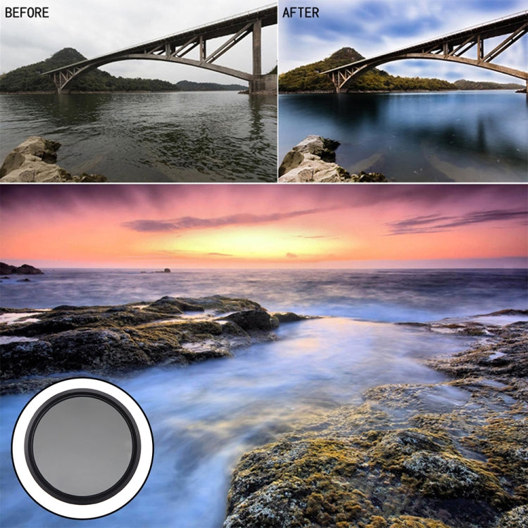 72mm ND Fader Neutral Density Adjustable Variable Filter ND 2 to ND 400 Filter(Black)