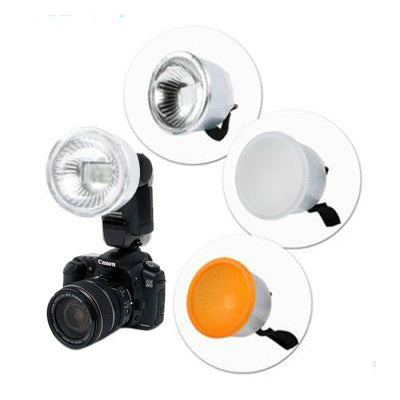 Universal Flash Diffuser with White and Orange Flash Diffusers