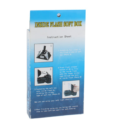 Folding Flash Soft Diffuser (NG-128), 128mm x 87mm x 45mm(Black)
