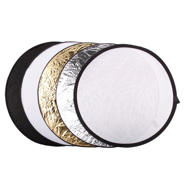 5 in 1 (Silver / Translucent / Gold / White / Black) Folding Reflector Board (80cm)