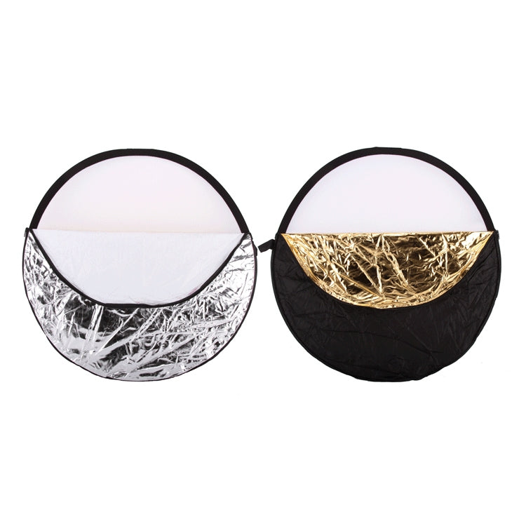 5 in 1 (Silver / Translucent / Gold / White / Black) Folding Reflector Board (80cm)