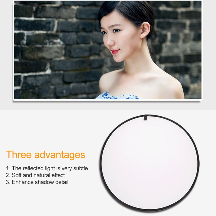 5 in 1 (Silver / Translucent / Gold / White / Black) Folding Reflector Board (80cm)