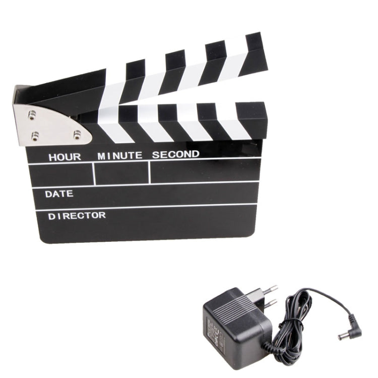 USB Clapper Film Action Board Digital LED Alarm Clock Gadgets Gift, 8.6 x 6.3 inch