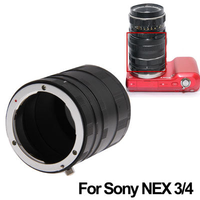 Macro Extension Tube Ring for Sony NEX-5N / NEX-C3 /  NEX-5C /  Nex-7 / NEX-5 / NEX-3(Black)