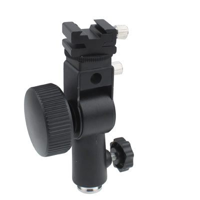 Flash Light Stand Bracket D Type with Screw Hole(Black)