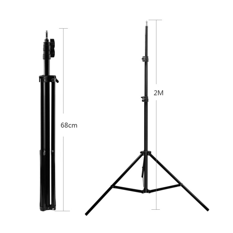 68cm-200cm Height Professional Photography Aluminum Lighting Stand for Studio Flash Light(Black)