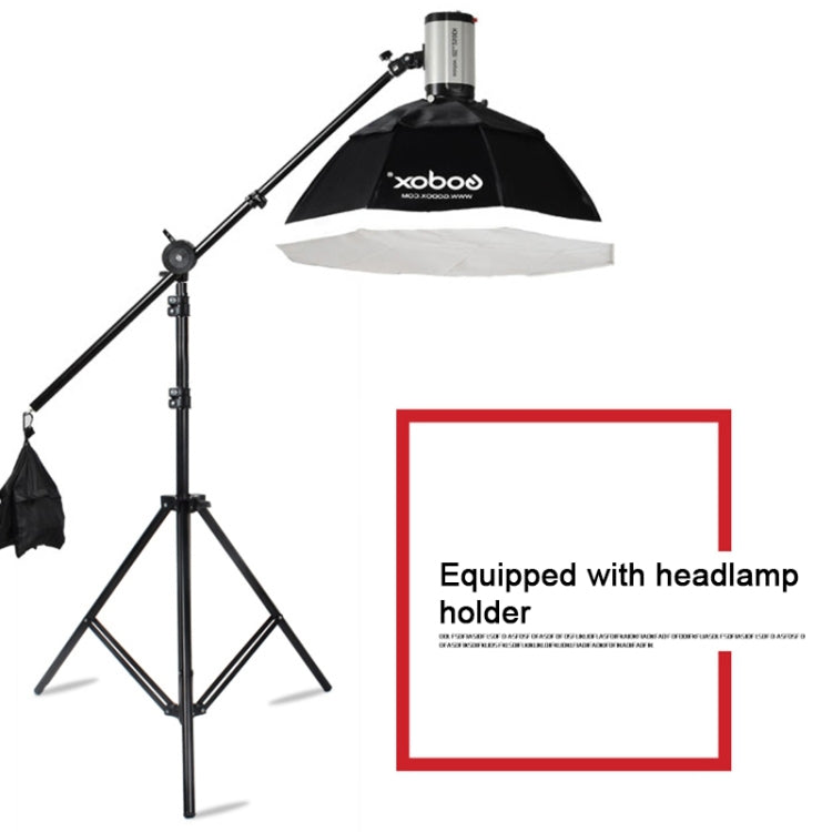 68cm-200cm Height Professional Photography Aluminum Lighting Stand for Studio Flash Light(Black)