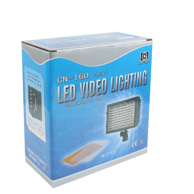 160 LED Video Light with Three Color Temperature Transparent Films (Tawny / White / Purple)