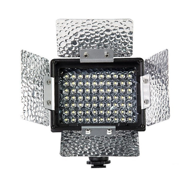 70 LED Video Light with Three Color Temperature Transparent Films (Tawny / White / Purple)(Black)