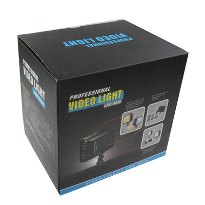 160 LED Video Light with Two Color Temperature Transparent Films (Tawny / White), US Plug(Black)