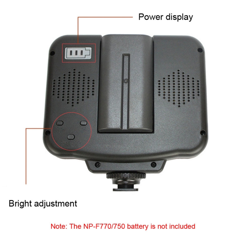 LED-5009 120 LED Video Light with Soft Sheets / Yellow Filters, No Battery(Black)
