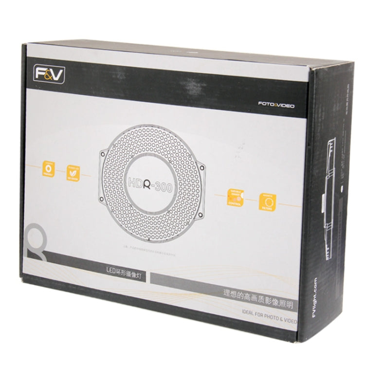R-300 Foto & Video LED Ring Lighting Video Film Continuous Light, Color Temperature: 5600K, Illumination: 1950lux