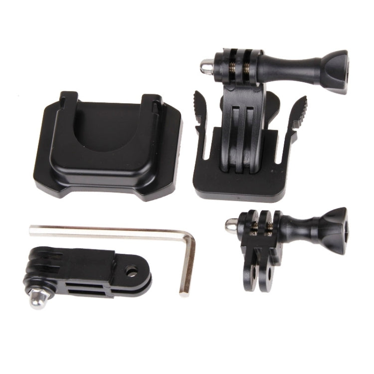 7 in 1 Helmet Fixed Mount Kit (Quick Release J-Hook Buckle + 3M Sticker + Flat Surface Mount + 3-Way Pivot Arm with Screws) for GoPro HERO4 Session /4 /3+ /3 /2 /1