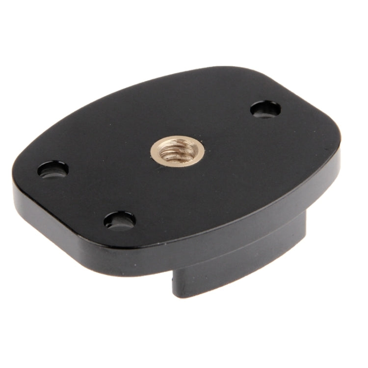 Aluminum Flat Surface W Shape Mount Tripod Camera Adapter for GoPro Hero 4 / 3+ / 3 / 2 / 1, Size: 5cm x 4cm x 1.5cm(Black)