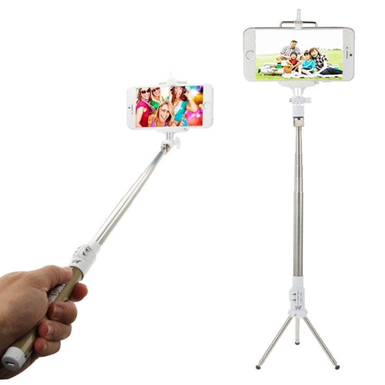Dispho Bluetooth Remote Control Multi-function Phone Self-timer Monopod Tripod with Adjustable Angles Clip, Full Length: 87cm