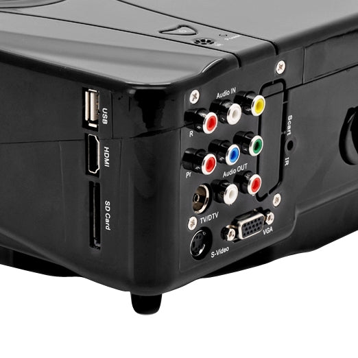 2200 Lumens 800 x 600P HD 5.0 inch LCD Panel LED Multimedia Projector with Remote Control, Support HDMI / VGA / AV / USB / SD Card, 1000:1 (PRJ-D9HU)