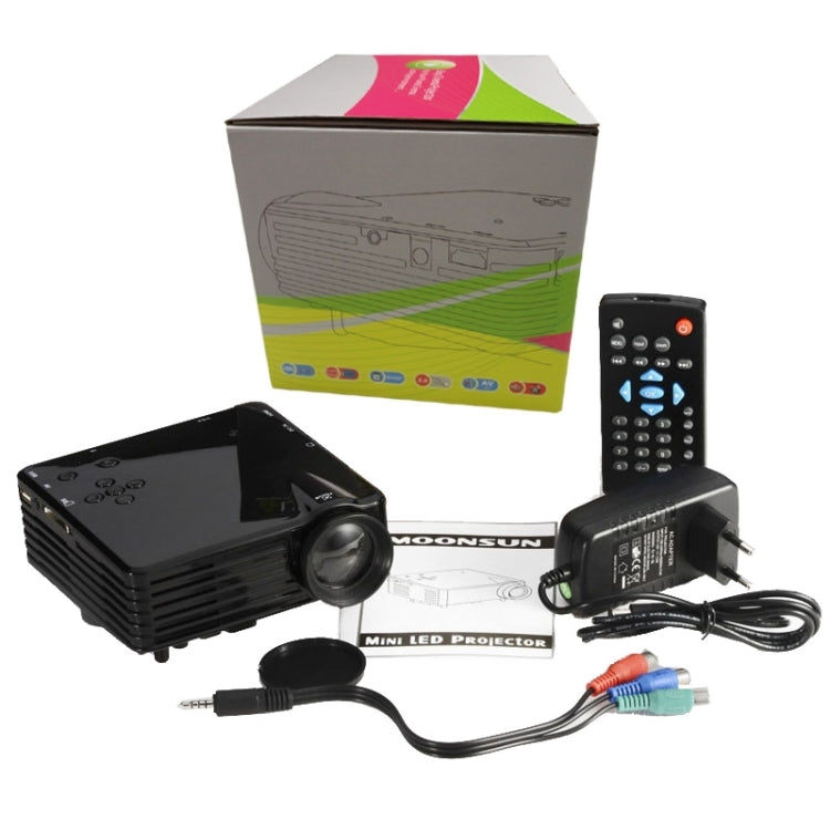 BarcoMax GP7S 1080P 120 Lumens Portable Mini LED Projector for Home Theater, Support HDMI