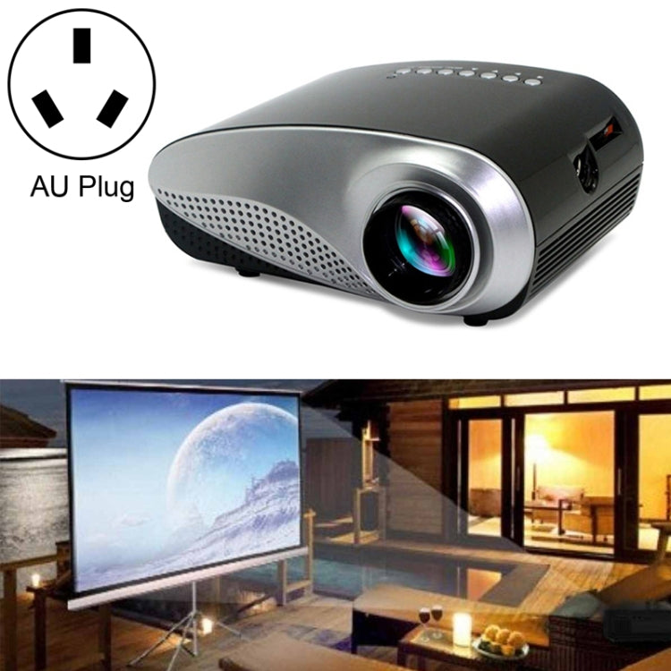 1080P HD Mini LED Projector for Home Multimedia Cinema, Support  AV / TV / VGA / USB / HDMI / SD,
