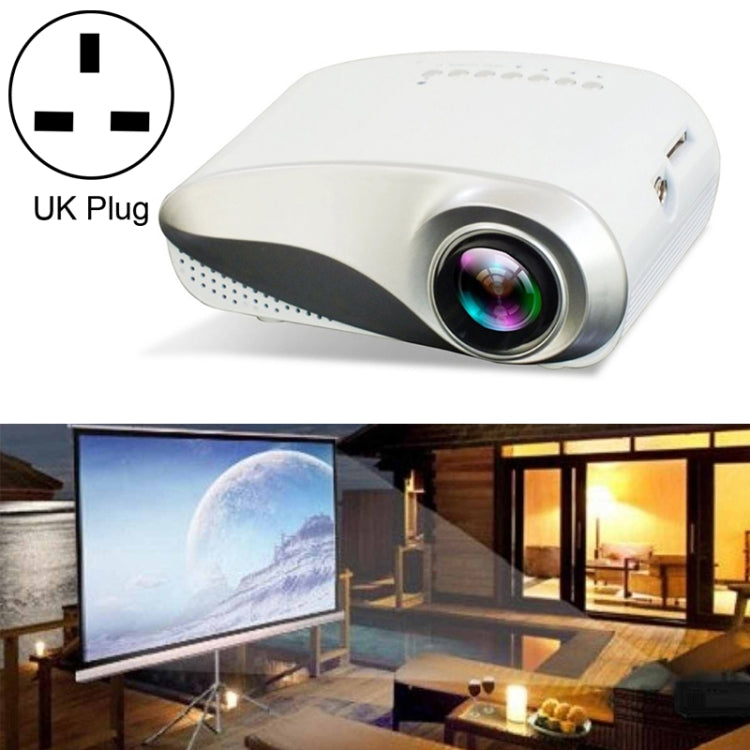 1080P HD Mini LED Projector for Home Multimedia Cinema, Support  AV / TV / VGA / USB / HDMI / SD,