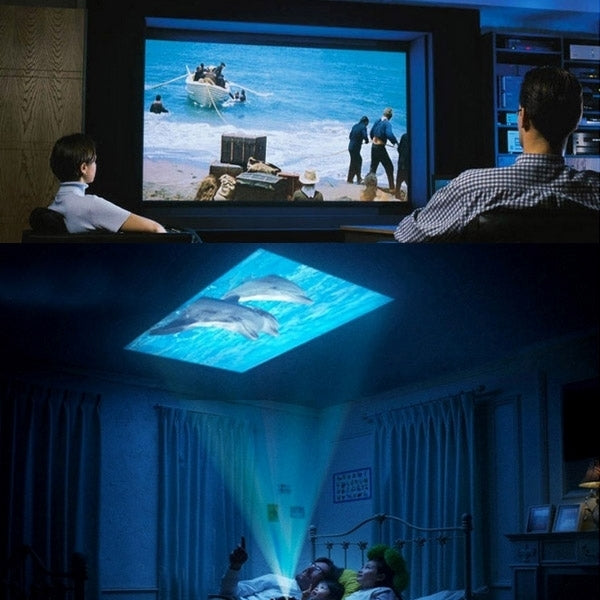 5.8 Inch Single LCD Panel Display LED Projector for Home Theater, Support HDMI / VGA / Micro SD
