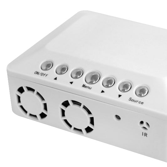 DLP Display Portable Mini LED Projector, Support HDMI/AV/VGA/USB, Size: 110x95x50mm(White)