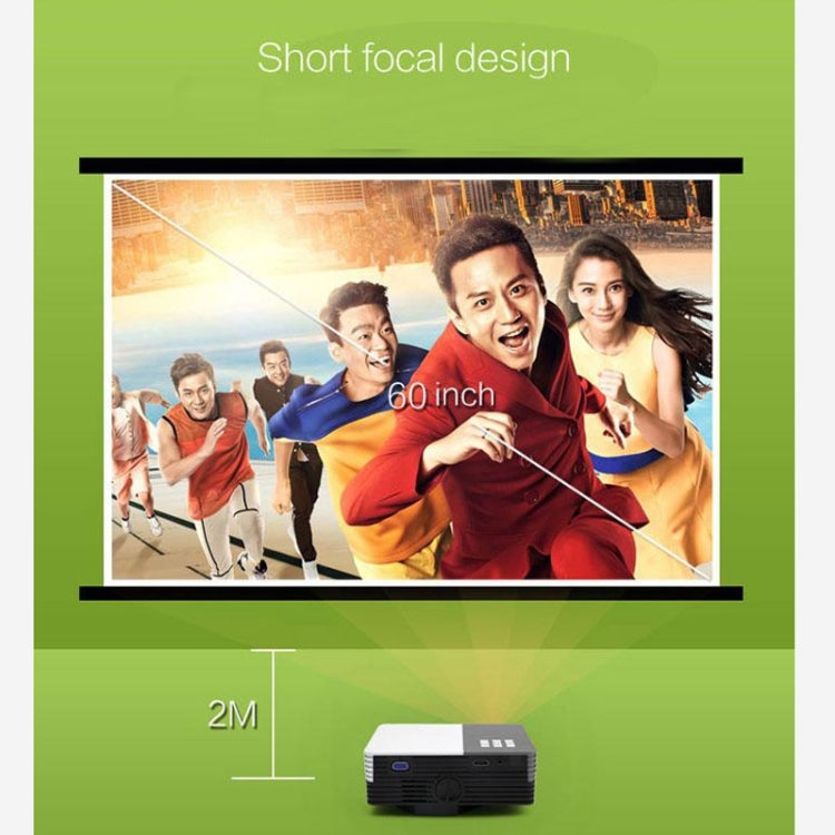 GM50 Full HD 1080P Home Theater Mini Projector for Video Games TV Movie, Support HDMI / VGA / AV