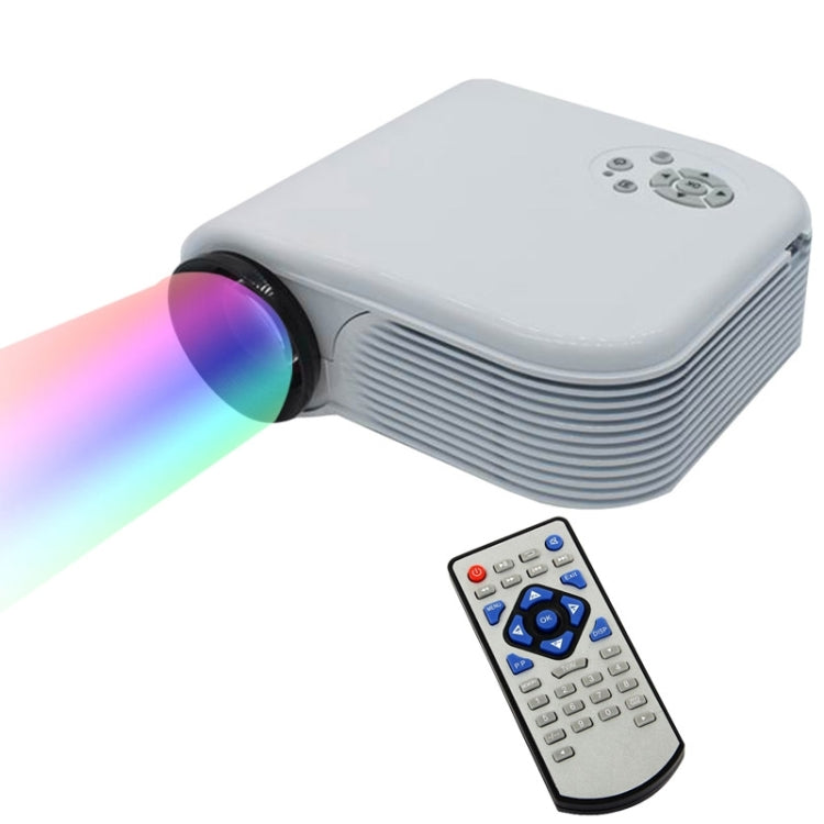 H88 Full HD 1080P Home Theater Mini Projector for Video Games TV Movie, Support Double HDMI / VGA / AV / Double USB(White)