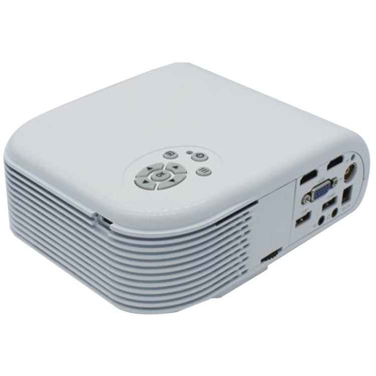 H88 Full HD 1080P Home Theater Mini Projector for Video Games TV Movie, Support Double HDMI / VGA / AV / Double USB(White)