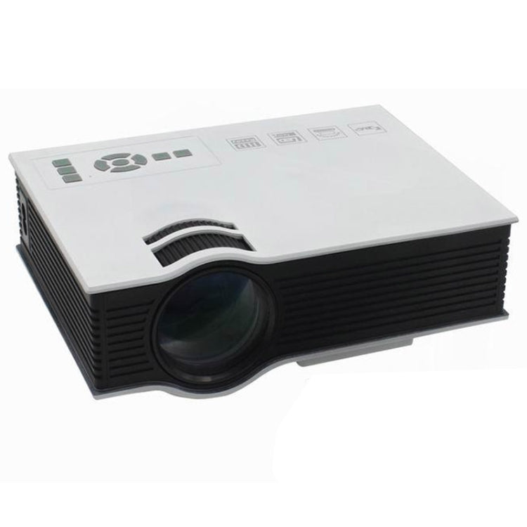UC40 Full HD 1080P Home Theater Mini Projector for Video Games TV Movie, Support USB/SD/HDMI/IP/IR(White)