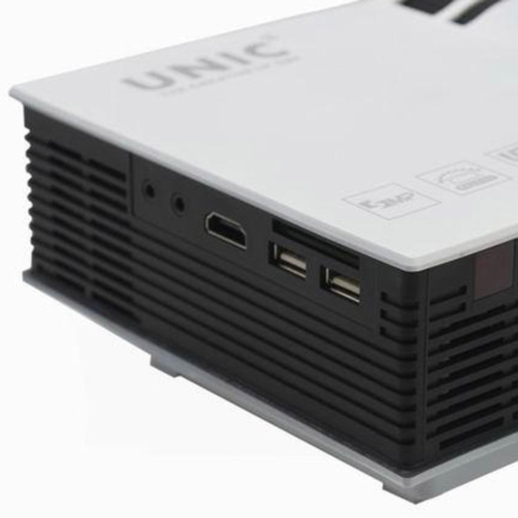 UC40 Full HD 1080P Home Theater Mini Projector for Video Games TV Movie, Support USB/SD/HDMI/IP/IR(White)