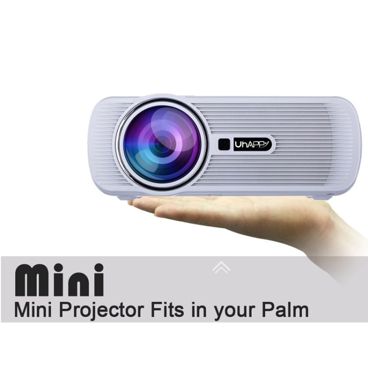 Uhappy U80 Portable Home Theater 1080P LED HD Mini Digital Projector, Support HDMI, VGA, USB