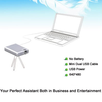 FY-106 USB Pico Projector (White)
