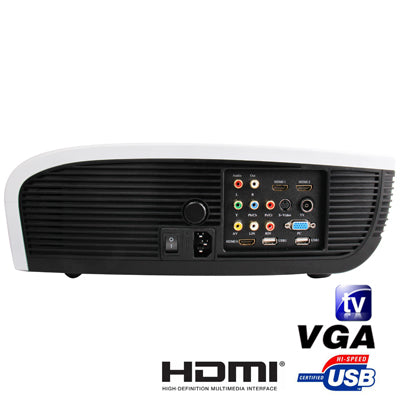 EPW900 White, 2000 ANSI Lumen Multi-media LED Projector with HDMI / VGA / TV / S-Video / USB / YPbPr / AV In Multiple Interface (Single-chip LCD + LED Technology, 1280 x 800 Pixels)(White)