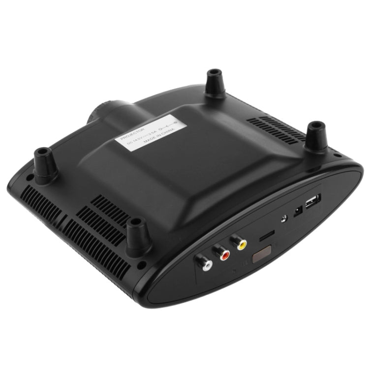 Multimedia LED Movie Projector with Remote Controller, Built-in Speaker, Support TF Card / USB / AV Input / Charging for Mobile Phone(Black)