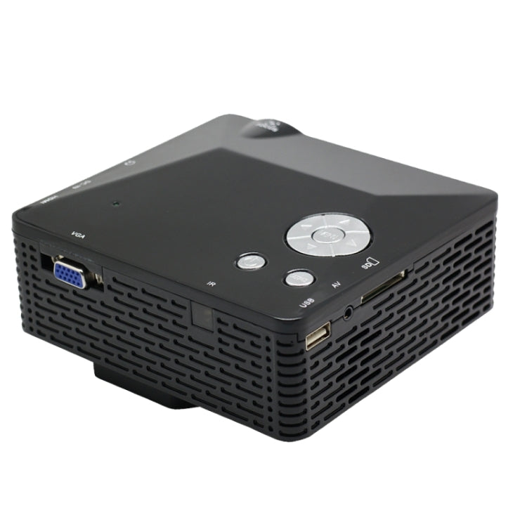 PRJ-BL18 Black, 60 Lumens Mini Projector, Support AV / VGA / USB / SD / HDMI Multiple Interface