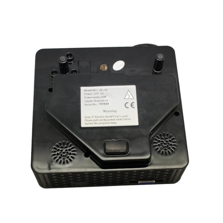 PRJ-BL18 Black, 60 Lumens Mini Projector, Support AV / VGA / USB / SD / HDMI Multiple Interface