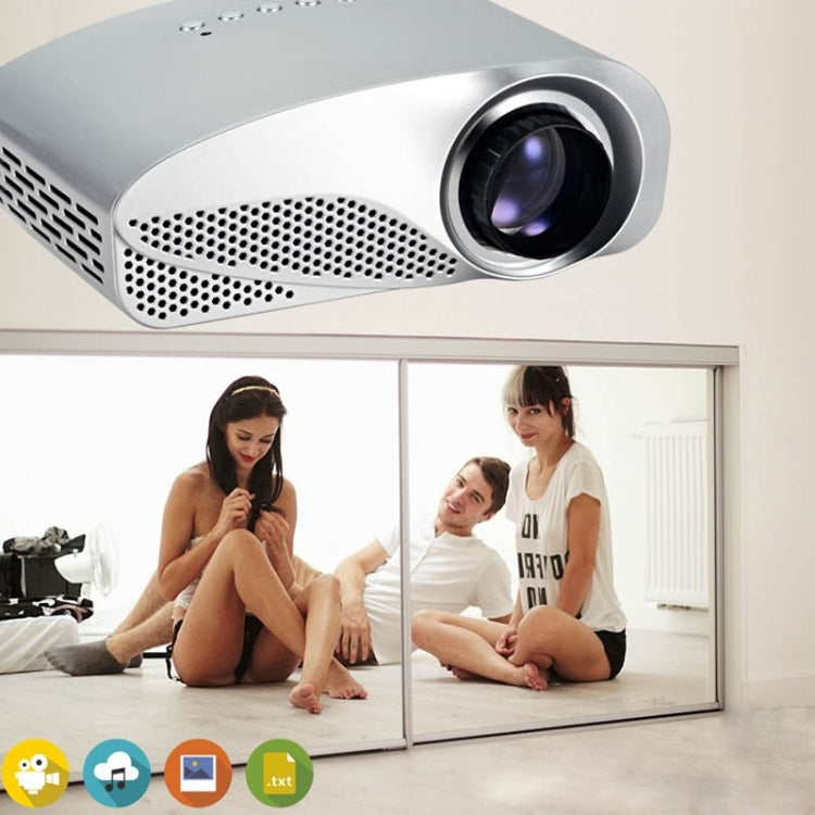 Vivibright GP8S Portable Micro Projector Home Theater Projector with Remote Control, 2.4 inch LCD Panels, Support USB / SD / HDMI
