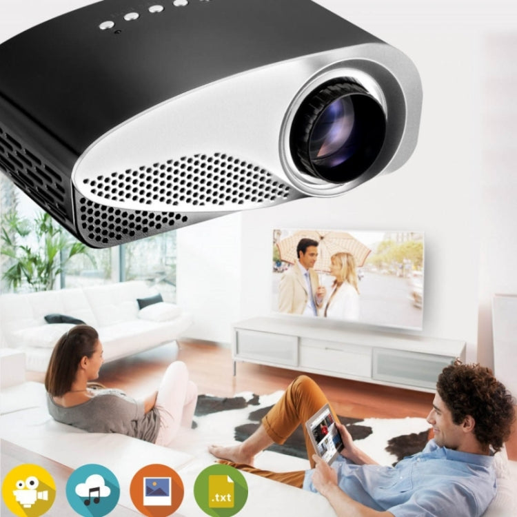 Vivibright GP8S Portable Micro Projector Home Theater Projector with Remote Control, 2.4 inch LCD Panels, Support USB / SD / HDMI