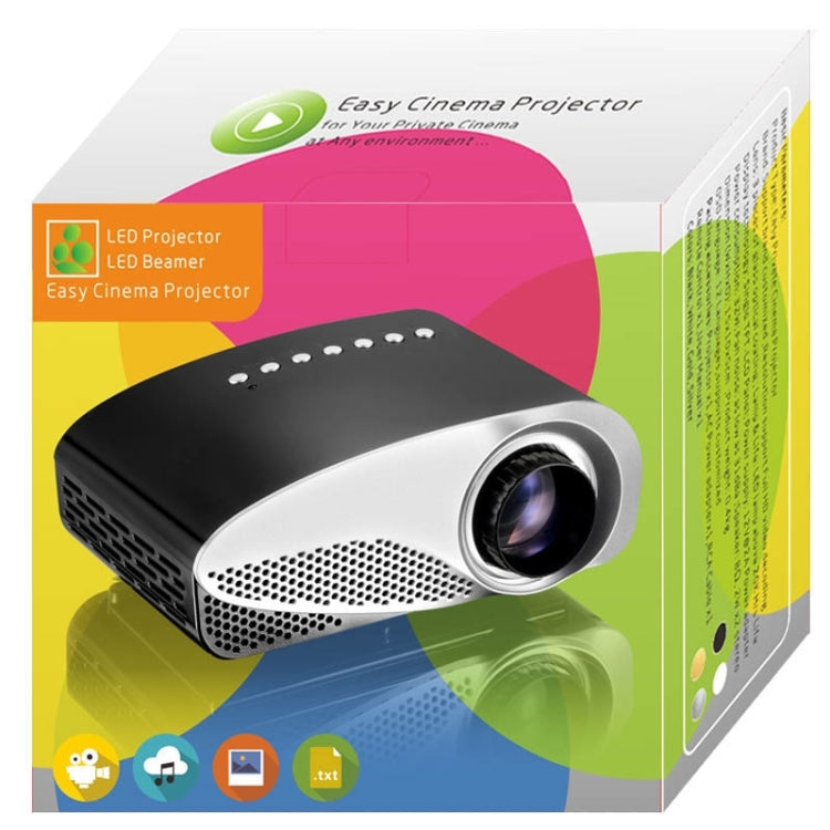 Vivibright GP8S Portable Micro Projector Home Theater Projector with Remote Control, 2.4 inch LCD Panels, Support USB / SD / HDMI
