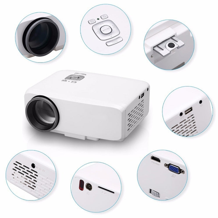 Vivibright GP9S Full HD 1080P 800LM Home Theater Projector with Remote Control, 3.7 inch Single TFT-LCD Panel Display