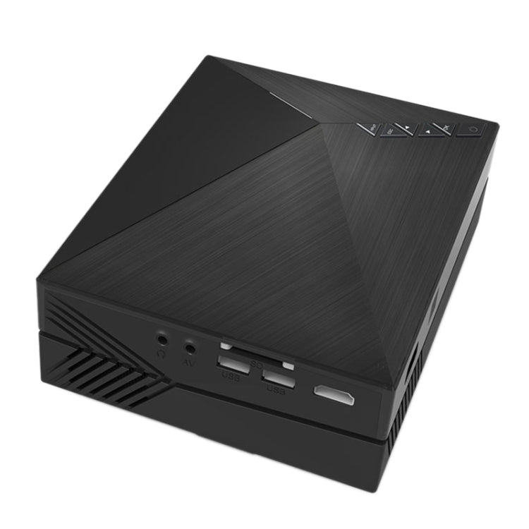 GM60 1000LM 800x480P LED Projector for Home Theater, Support HDMI / VGA / AV-in / SD / USB(Black)